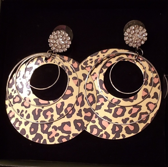 Guess Jewelry - Guess Cheetah Print Crystal Earrings